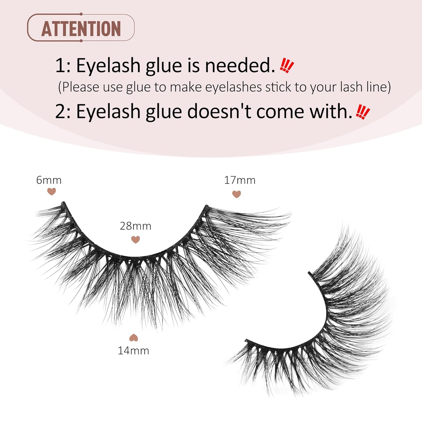 Onlyall Cat Eye Lashes Mink Lashes Fluffy Eyelashes Cat Eye False Lashes Fox Eye Lashes 7 Pairs F02