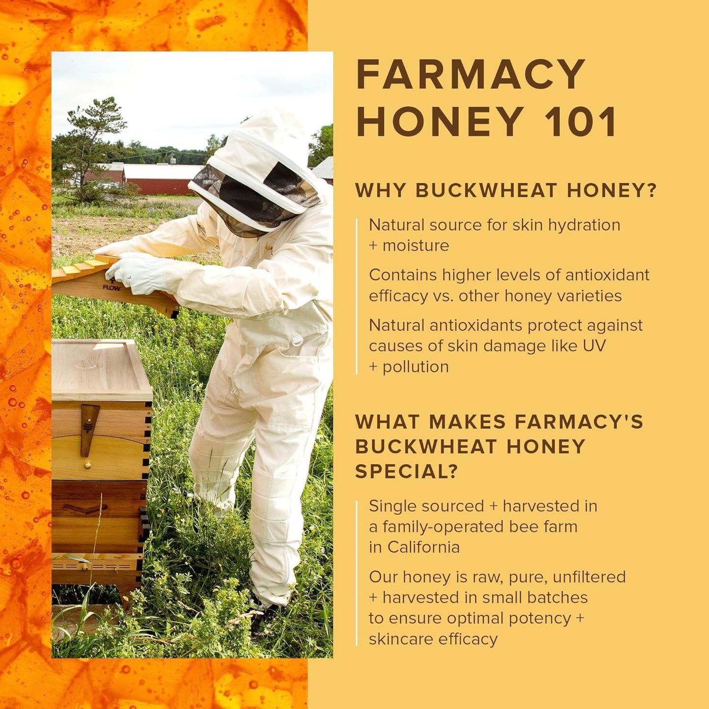 Farmacy Peptide Lip Balm - Lip Smoothie Hydrating Lip Balm with Vitamin C to Visibly Plump + Smooth Lip Lines - Nourishing Lip Treatment with a High-Gloss Finish - Honey Vanilla (10g)