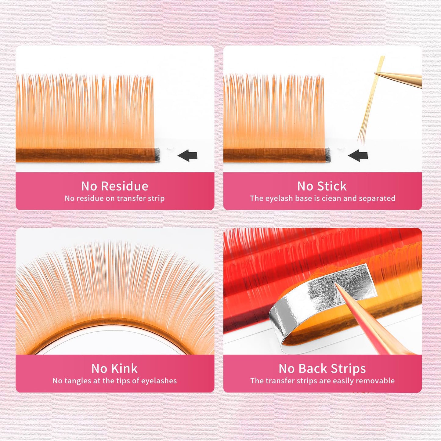 Eyelash Extensions Colored Lashes Extension 0.07 C Curl Lashes 11mm Classic Lash Extensions Soft Individual Lashes 16 Rows Natural False Eyelashes Volume Lashes Professional Use(Colored,0.07-C,11mm)