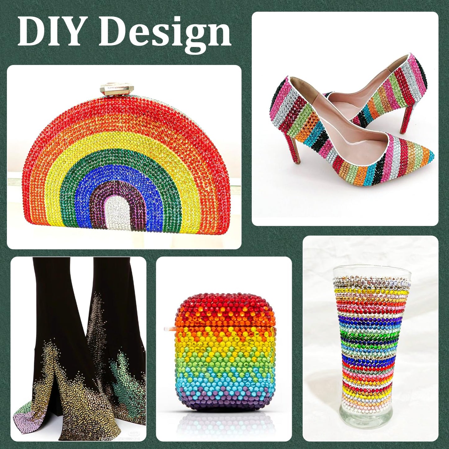 Resin Rhinestones for Crafting with B7000 Jewelry Glue, 1 Box Dark Pink Flatback Crystals with 3Pcs 10ml Glue for Bedazzling Crafts DIY Nail Art Makeup，Non Hotfix Gems for Clothing Shoes