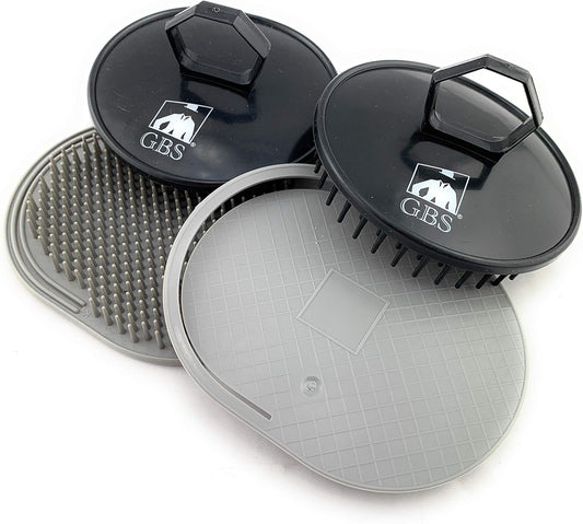 G.B.S Super Soft Scalp Massager Head Scrubber for Women Men, 2 Black and 2 Grey, Pack of 4