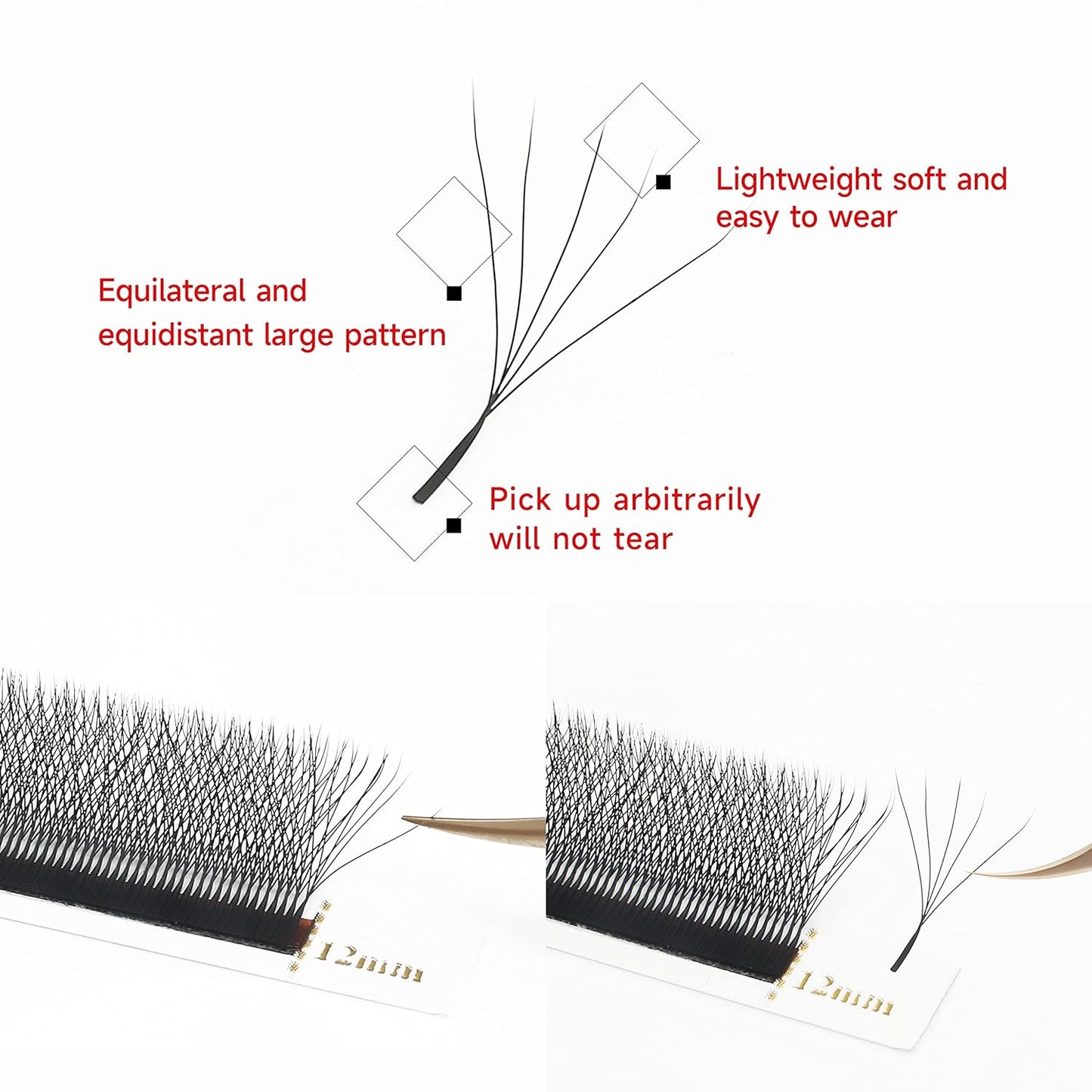 W Eyelash Extension 5D Volume Premade Fans 0.07 D Curl 8-15mm mix W Lashes Matte Black Lash Extensions Easy Fans W Shape Eyelash yy Eye Lashes(5D-0.07D-8-15mm Mix)