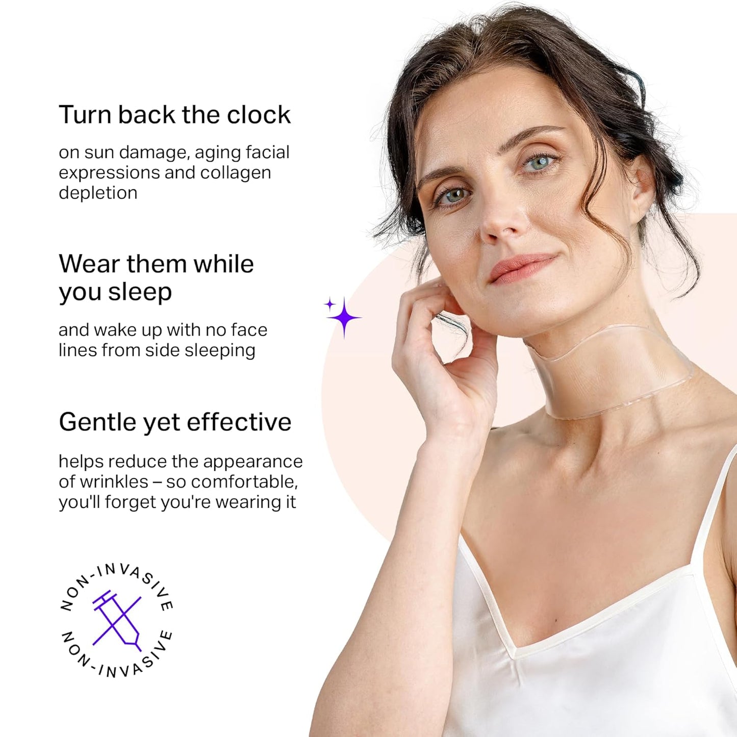 BLUMBODY Neck Wrinkle Patches – Anti-Wrinkle Silicone Patches for Skin Firming, Tightening – Reusable Overnight Pads – Anti-Aging Crepe Erase Pads – Neck, Décolleté (1-Month Supply)