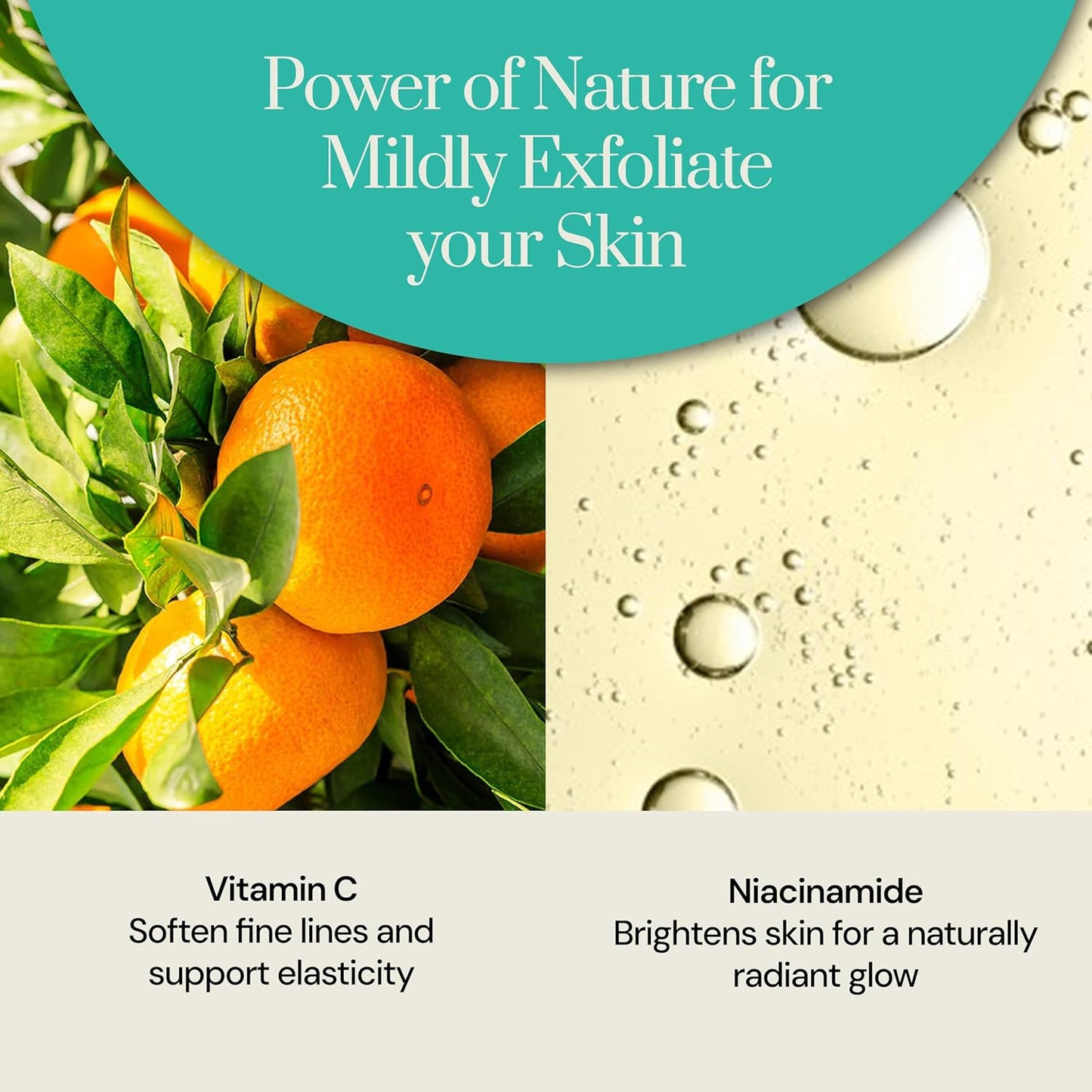 Soapstones Natural Glo Facial Serum - Niacinamide and Hyaluronic Acid Vitamin C Serum - Bilberry, Sugar Cane, Maple, Lemon and Orange Extracts Infused Face Serum