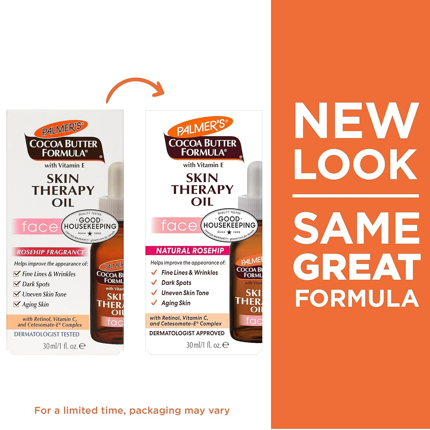 Palmer's Cocoa Butter Formula Moisturizing Skin Therapy Oil for Face with Vitamin E, C & 10 Pure Facial Oils Blend, Rosehip Oil Fragrance, 1 Ounce