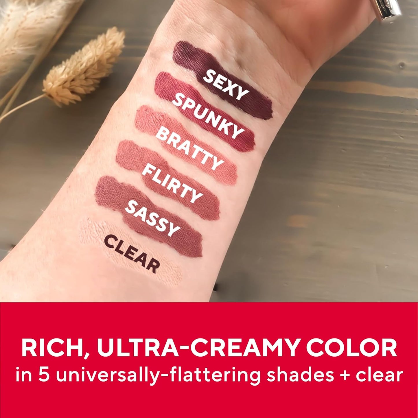 Mirabella Line & Define Lip Definer Lip Pencil, Smoothing & Moisturizing Retractable Lip Liner with Long-Lasting & Ultra-Creamy Formula, Antioxidants Vitamin C & E, & Built-In Sharpener - Sexy