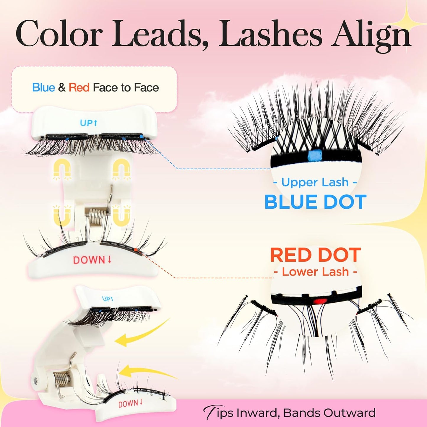 Bepholan Soft Magnetic Eyelashes, Reusable Magnetic Lashes with Applicator, Glue-free False Lashes without Eyeliner, Easy to Wear and Remove (RC24)