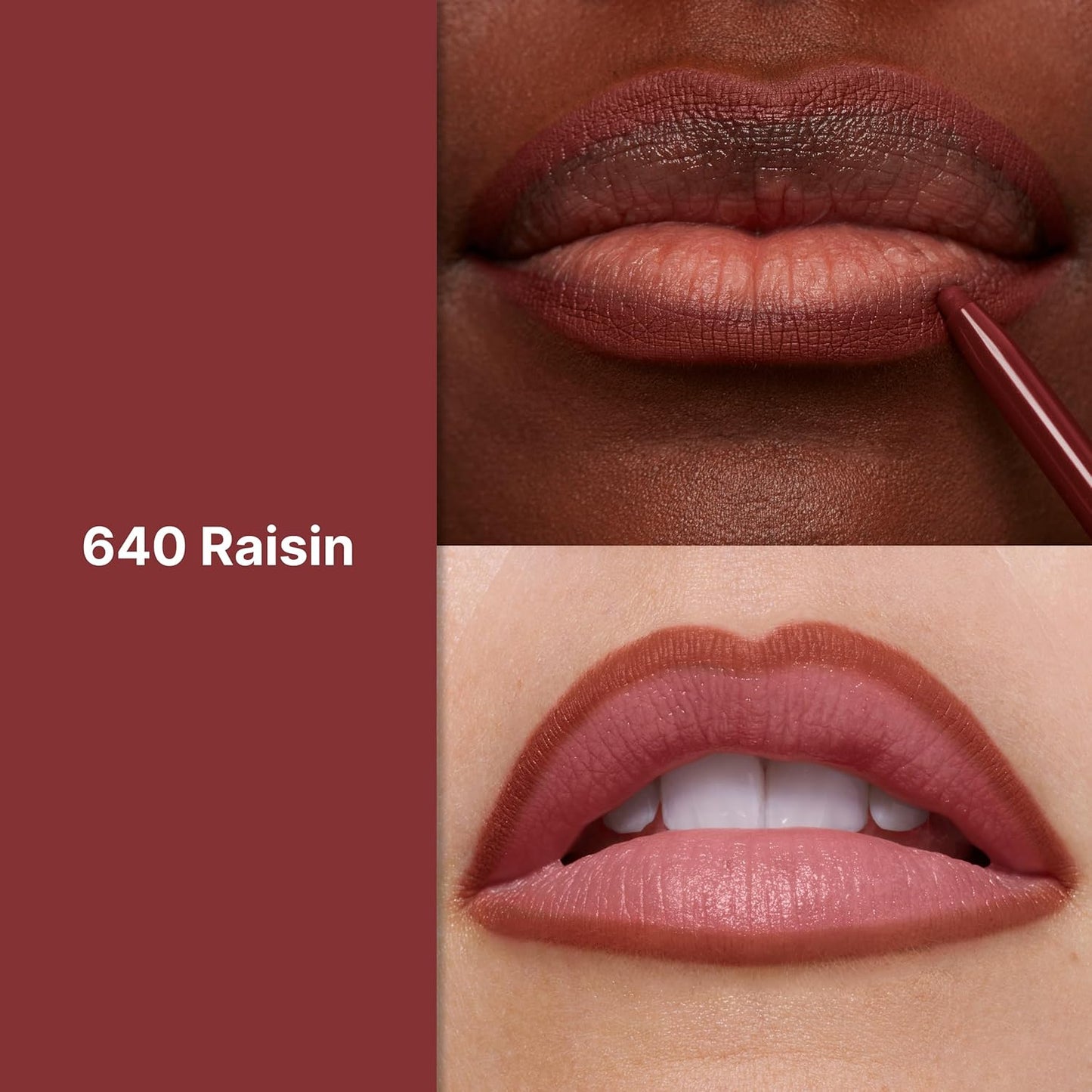 REVLON Colorstay Lip Liner Makeup with Built-In Sharpener, Longwear Rich Colors, Smooth Application, 640 Raisin, 0.01 oz