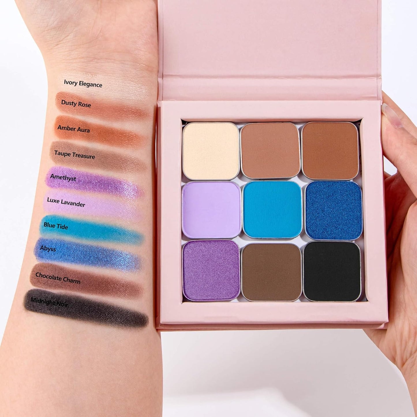 Matte Eyeshadow Sky Blue Soft Matte Finish, Single Magnetic Pan for DIY Makeup Palette, Smooth Powder, Long Lasting and Buildable (Blue Tide)