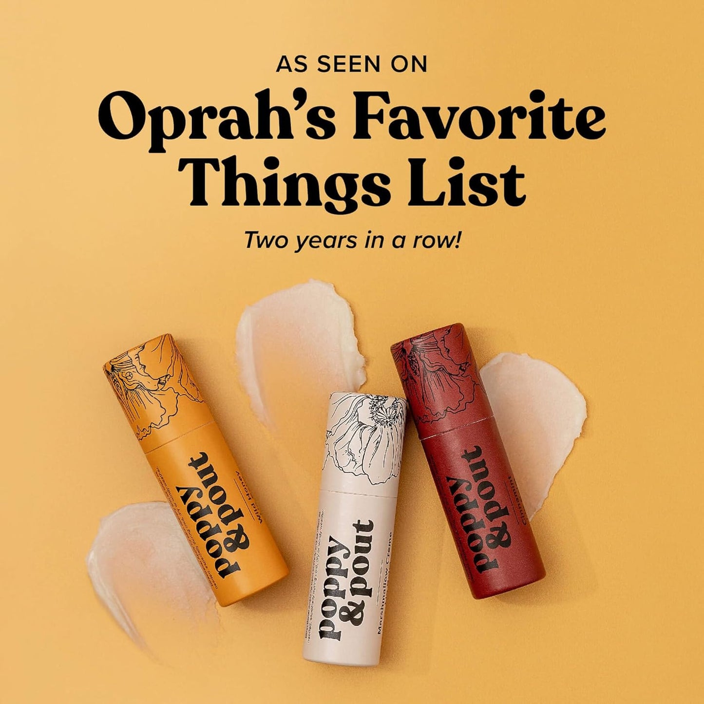 Poppy & Pout Marshmallow Creme Jumbo Lip Balm | All Natural Lip Balms & Moisturizers | Hydrates with Beeswax, Vitamin E, Organic Coconut Oil | Cruelty-Free | Lip Balm in Recyclable Cardboard Tube