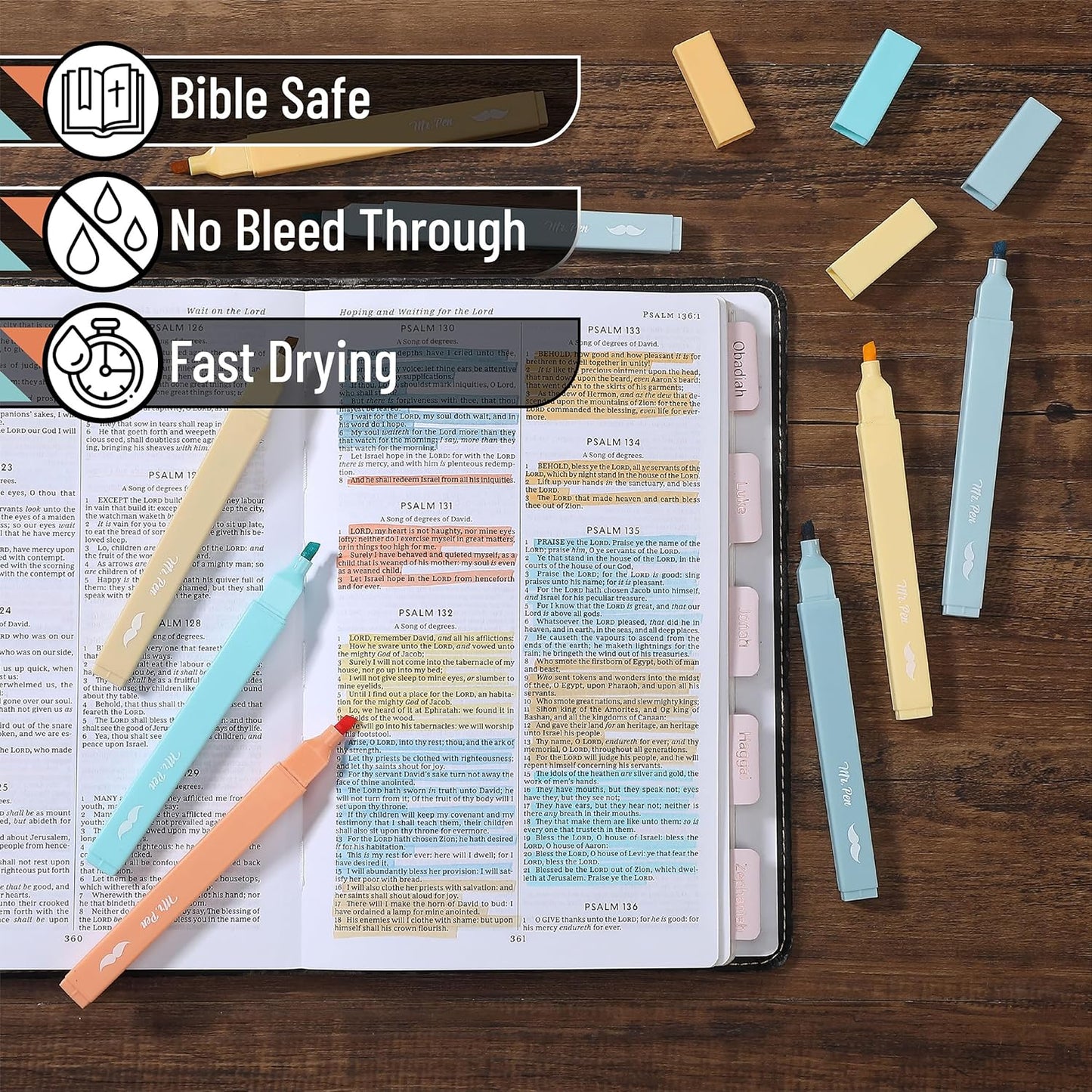 Mr. Pen- Aesthetic Highlighters, 8 pcs, Chisel Tip, Pastel Colors, Cute Highlighters Assorted Colors, Back to School Supplies