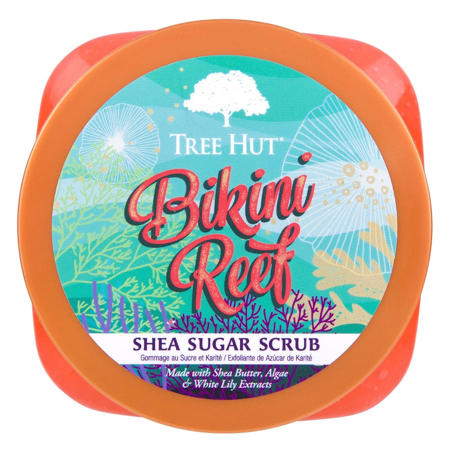 Tree Hut Bikini Reef Shea Sugar Scrub | Exfoliating Body Scrub Removes Dead, Dry Skin for a Soft & Hydrated Feel | Nourishing Essential Body Care | 18 fl oz.
