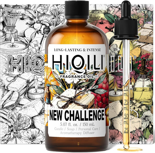 HIQILI New Challenge Fragrance Oil for Diffuser, Inspired by L.Coste Cha-llenge R-Fresh, Candle & Soap Making, Hotel Collection, Long-Lasting Scent - 5.07 Fl Oz
