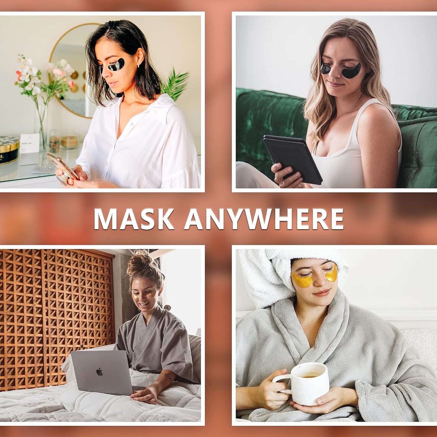 PURE SOL. Charcoal Under Eye Patches – Charcoal Eye Patches For Adults – 12 Pairs Hydrogel Under Eyes Mask To Remove Dark Circles And Under Eye Treatment For Women – Anti Wrinkle Eye Masks