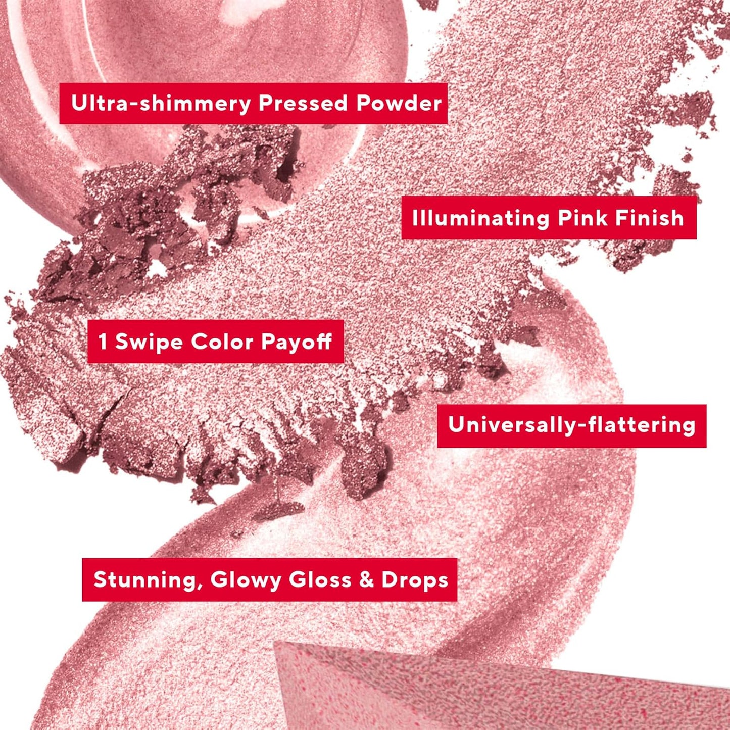 Mirabella 4-Piece Makeup Set for Women & Girls, Illuminizing Holiday Gift Set - Make-Up Set Includes Lip Gloss, Glow Drops, Powder Highlight & Blender Sponge - Talc-Free & Paraben Free Cosmetic Set