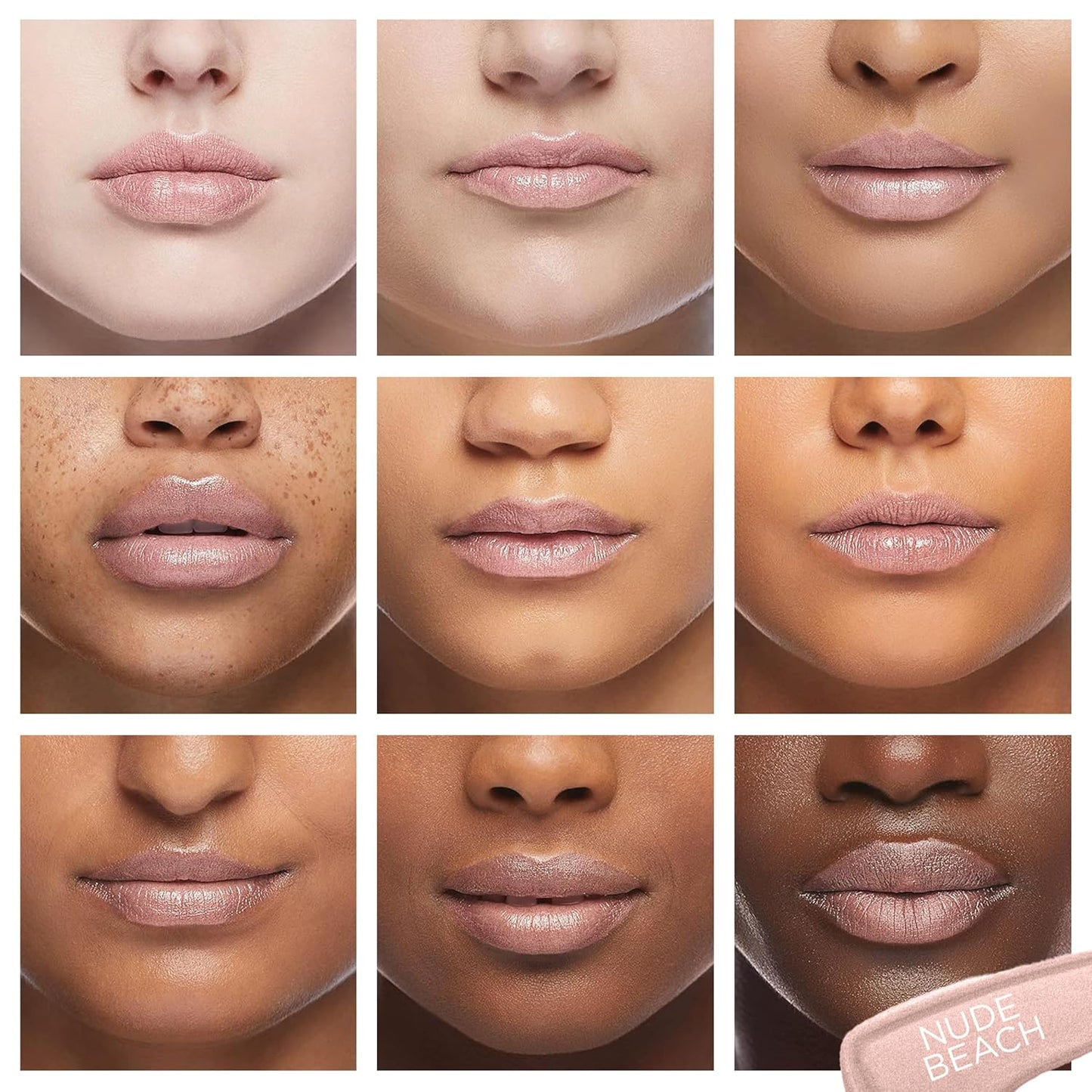 Pure Cosmetics Pure Illumination Lip Gloss - LED-lit Applicator w/Side Mirror - Non-Sticky, Moisturizing & Hydrating Lip Glosses - Soothes & Heals Dried Chapped Lips (Nude Beach)