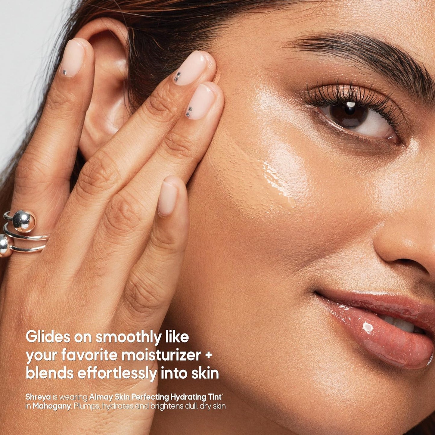 Almay Hydrating Liquid Foundation Tint, Lightweight with Light Coverage, Naturally Dewy Finish, Hypoallergenic, Dermatologist TestedFragrance Free, 160 Mahogany, 0.94 fl oz.