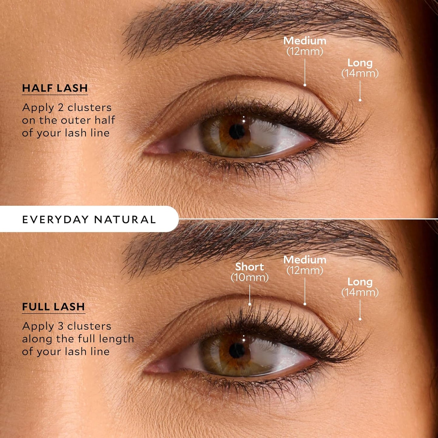 Velour-Xtensions™ Self-Stick Lash Clusters Kit, Self Adhesive Eyelashes, Includes 12 Eyelash Clusters & Applicator, Comfortable & Lightweight Lash Extensions