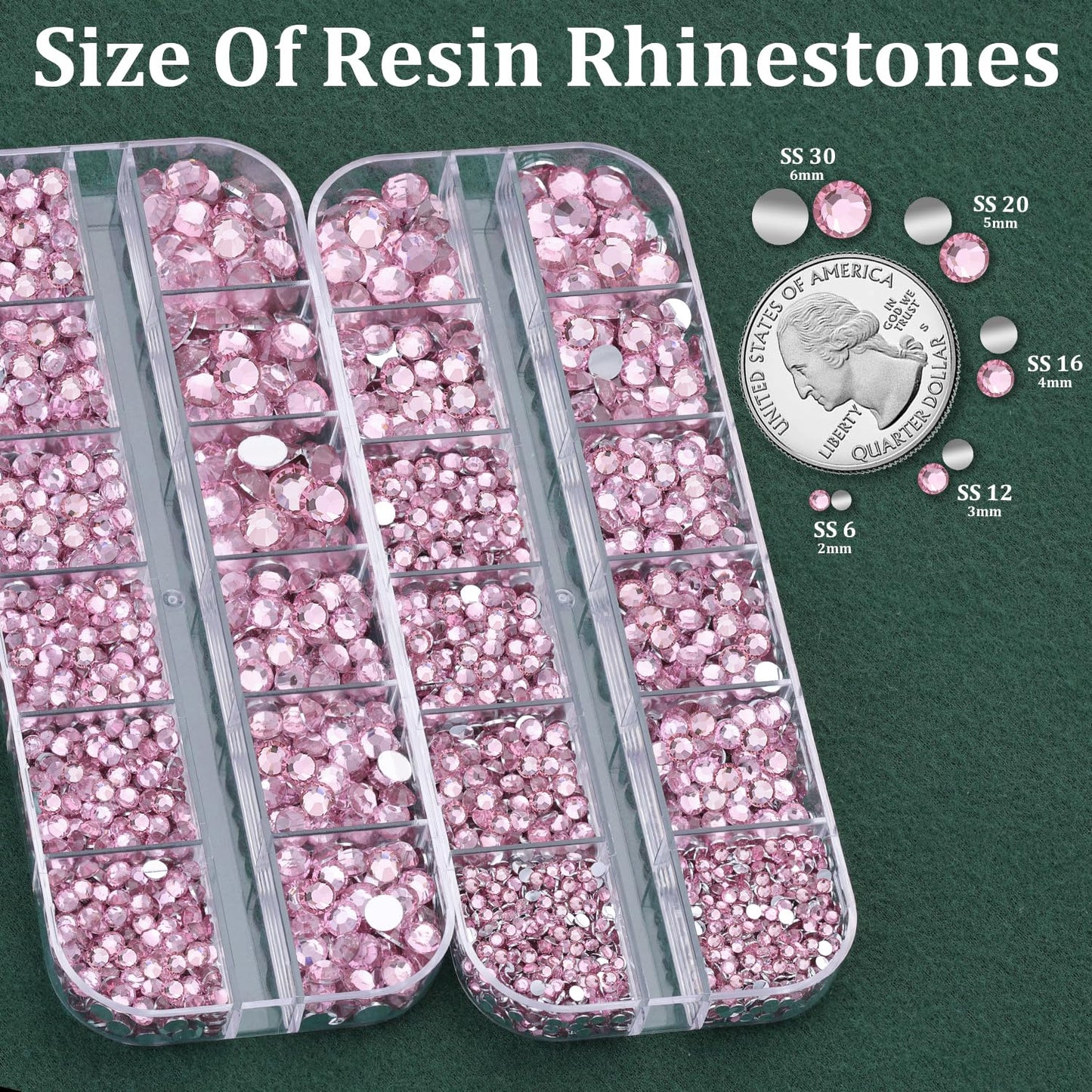 Resin Rhinestones for Crafting with B7000 Jewelry Glue, 2 Boxes Light Pink Flatback Crystals with 3Pcs 10ml Glue for Bedazzling Crafts DIY Nail Art Makeup, Gems for Clothing Shoes