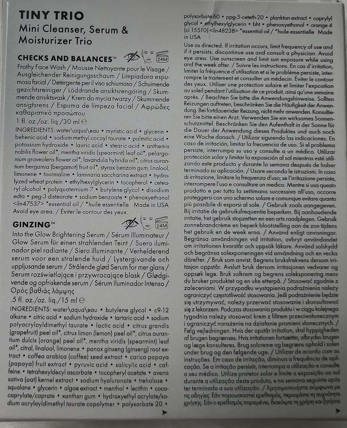 Origins Tiny Trio Mini Cleaner, Serum & Moisturizer Trio - Travel Size