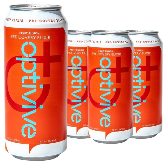 Optivive Pre-covery Elixir Clear Liquid Nutrition Pre Surgery Drink, Post Op Surgery Essentials, Chemotherapy Must Haves for Women and Men, Colonoscopy Prep Drink, Fruit Punch Flavor, 16oz (4 Pack)
