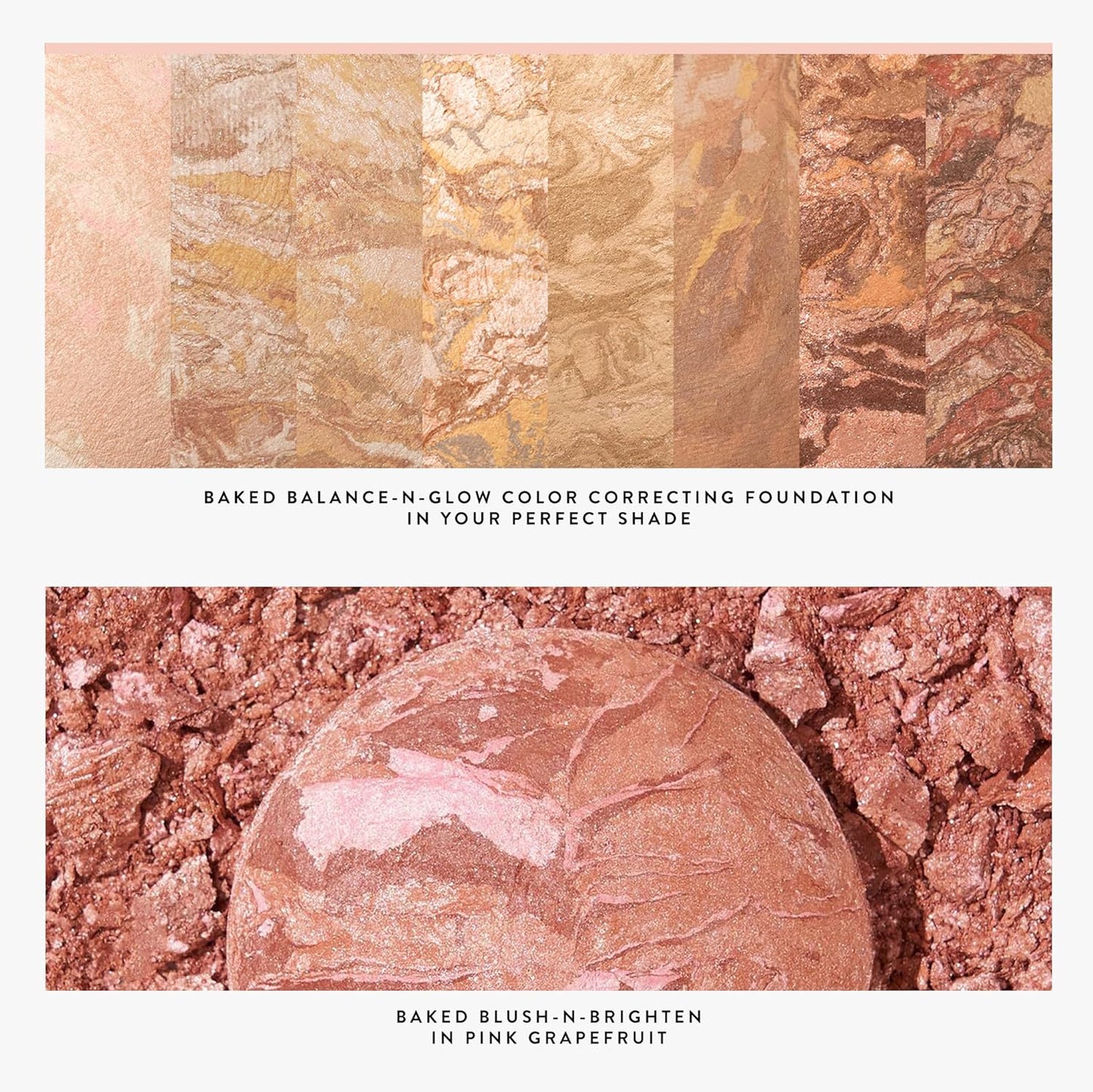 Blush-n-Glow Kit (3 PC): LAURA GELLER NEW YORK Baked Balance-N-Glow Illuminating CC Powder Foundation Toffee, Retractable Kabuki Brush, Baked Blush-N-Brighten Pink Grapefruit