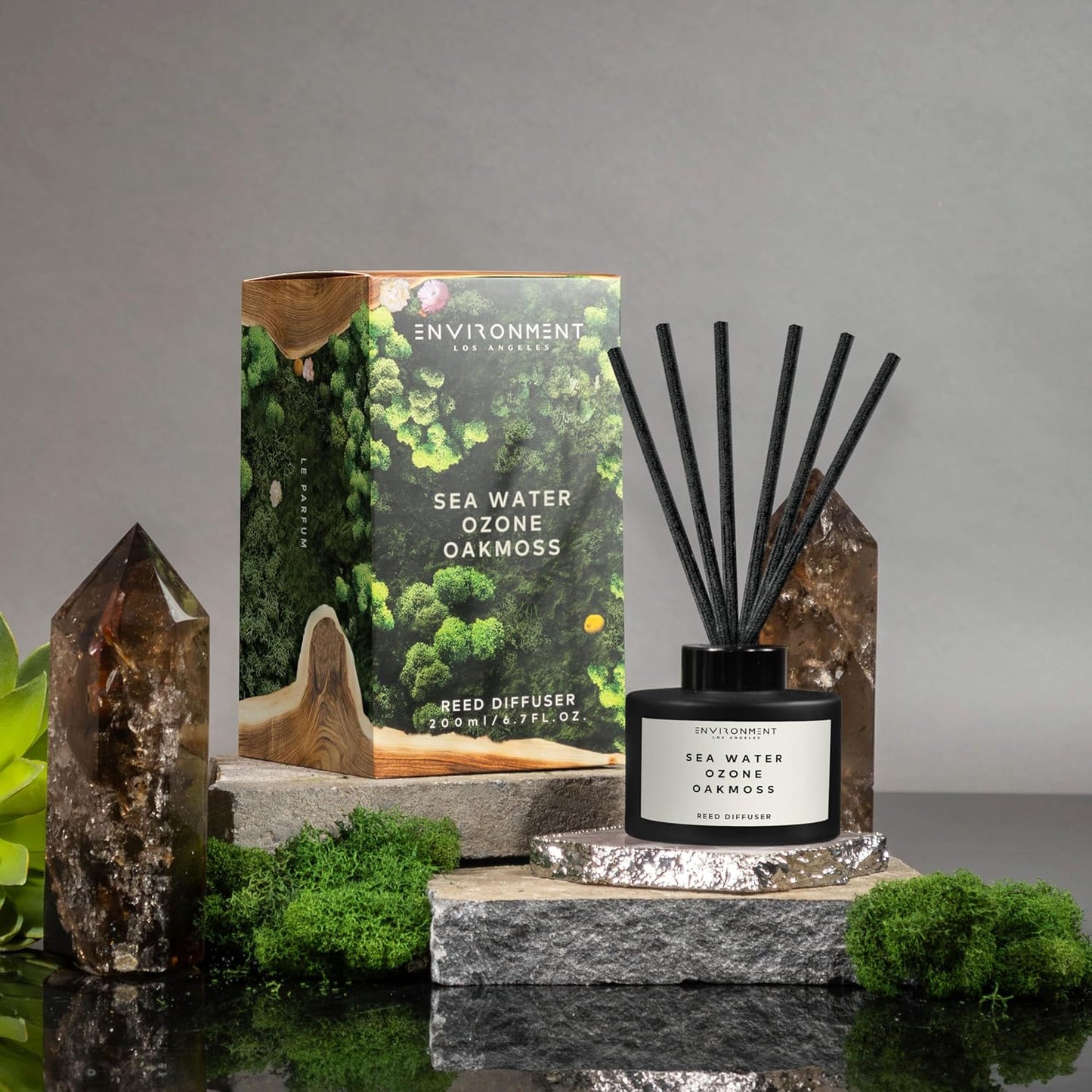 Environment Inspired by Designer Perfume DVDFF CW Reed Diffuser, 200ml Luxury Scented Aromatherapy (Sea Water | Ozone | Oakmoss) Reed Diffusers for Home, Diffusing Oil, Home Fragrance Products