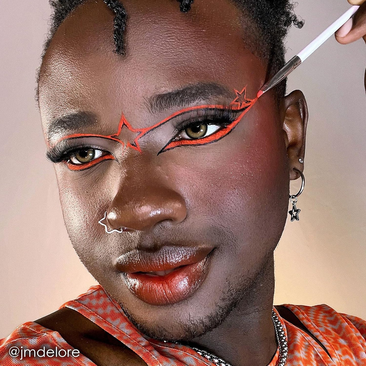 Mehron Makeup StarBlend Cake Makeup | Wet/Dry Pressed Powder | Powder Foundation | Orange Face Paint & Body Paint 2 oz (56g)